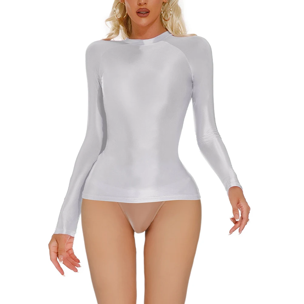 Seamless Yoga Shirts Women's Glossy Long Sleeve TShirt Compression Workout Top Stretch Slim Fit Solid Color
Seamless Yoga Shirts Women's Glossy Long Sleeve TShirt Compression Workout Top Stretch Slim Fit Solid Color
