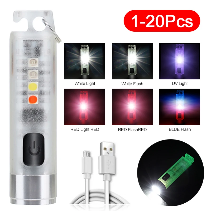 LED Keychain Light Flashlight Flash Lights USB Rechargeable Waterproof Outdoor Cycling Camping Hunting Mini Pocket Working Light
LED Keychain Light Flashlight Flash Lights USB Rechargeable Waterproof Outdoor Cycling Camping Hunting Mini Pocket Working Light