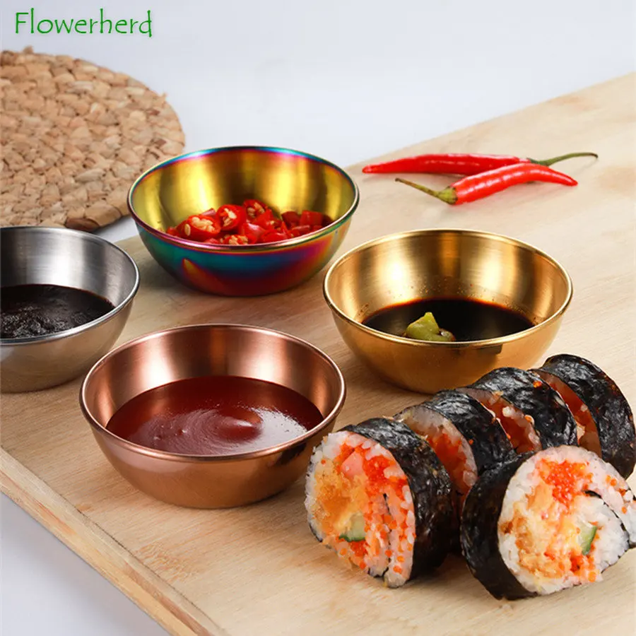 2pcs Stainless Steel Soy Sauce Dish Round Small Dish Golden Sauce Seasoning Dish Home Hotel Kitchen Japanese Dipping Sauce Dish
2pcs Stainless Steel Soy Sauce Dish Round Small Dish Golden Sauce Seasoning Dish Home Hotel Kitchen Japanese Dipping Sauce Dish