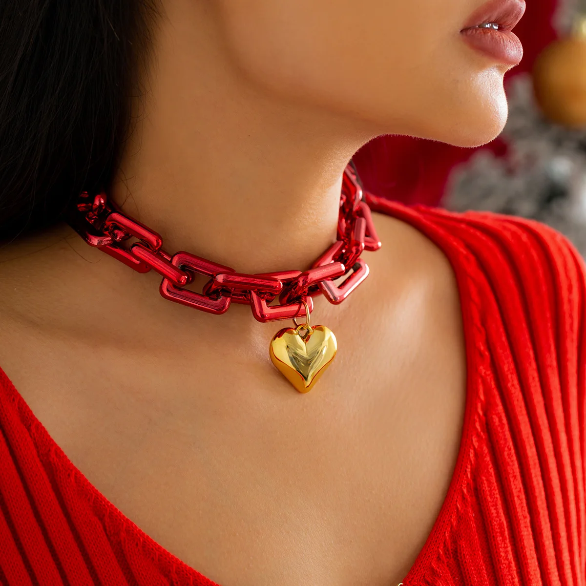 Necklace for Women Simple Sweet Cool Punk Thick Chain Round Bead Necklace Color Geometric Square Button Necklace Friend Gifts
Necklace for Women Simple Sweet Cool Punk Thick Chain Round Bead Necklace Color Geometric Square Button Necklace Friend Gifts