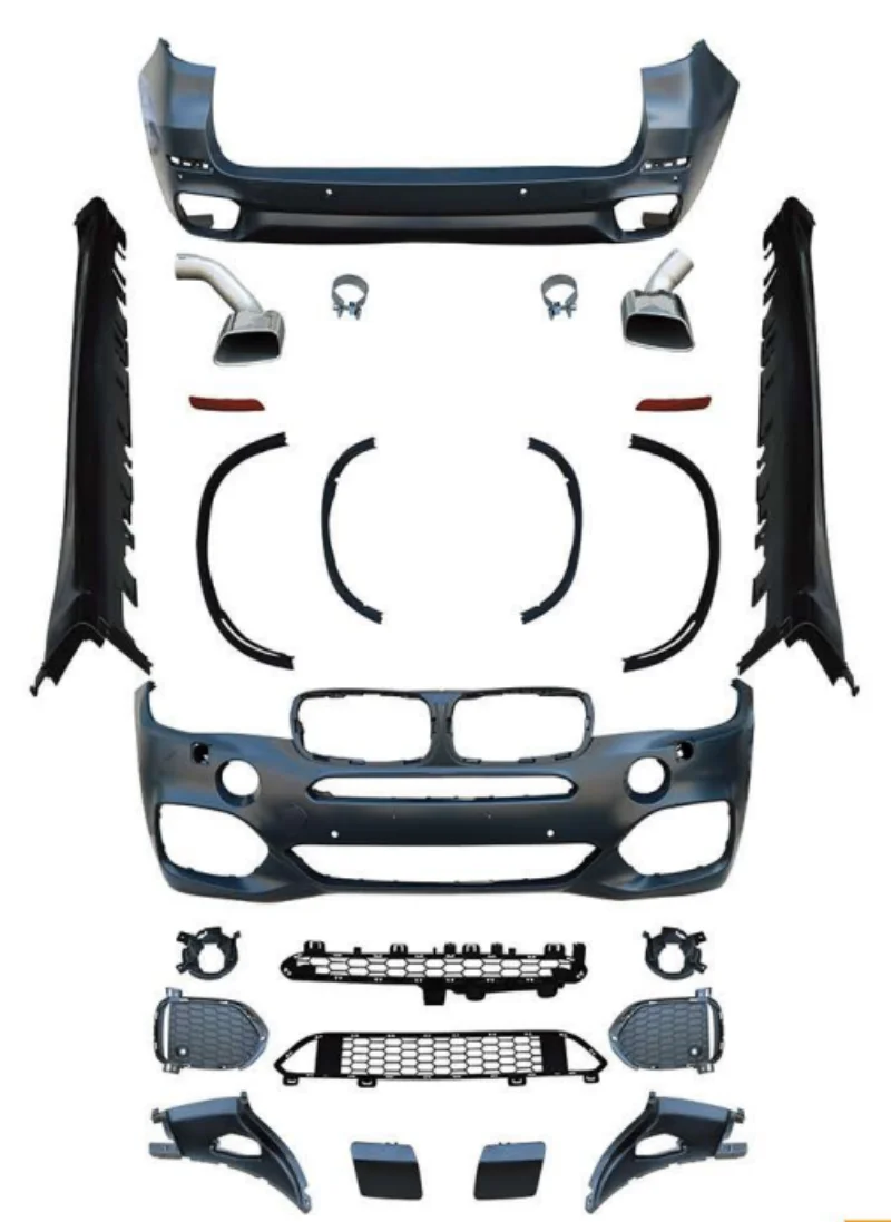 

Комплект обшивки боковой юбки переднего и заднего бампера в сборе для BMW F15 F14 Style X5 Upgrade X5M, автомобильные аксессуары