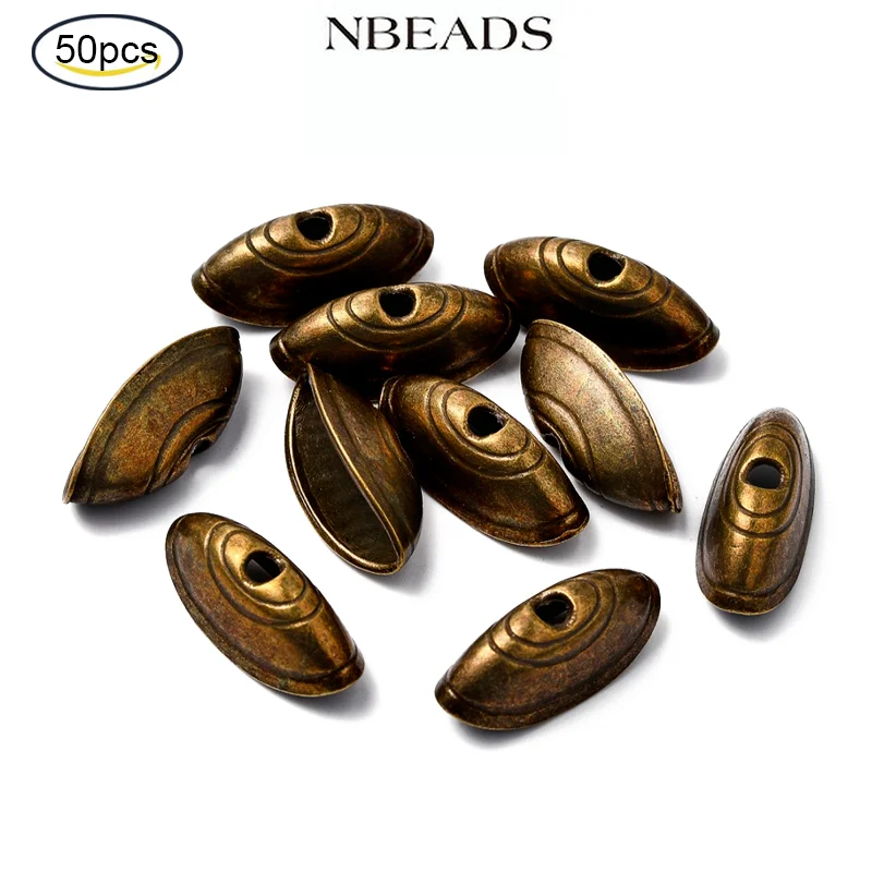 50PCS Tibetan Style Alloy Leaf Bead Caps, Cadmium Free Nickel Free Lead Free Antique Bronze 19.5x8x7mm Hole: 2mm
50PCS Tibetan Style Alloy Leaf Bead Caps, Cadmium Free Nickel Free Lead Free Antique Bronze 19.5x8x7mm Hole: 2mm