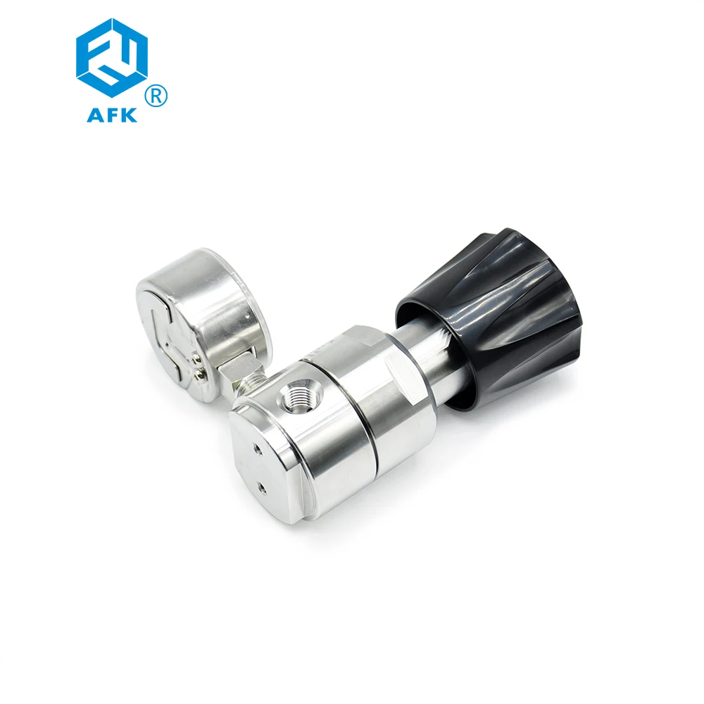 AFK R11 одноступенчатый цилиндрический газовый аргон Co2 гелиевый регулятор давления из нержавеющей стали 160psi
AFK R11 одноступенчатый цилиндрический газовый аргон Co2 гелиевый регулятор давления из нержавеющей стали 160psi