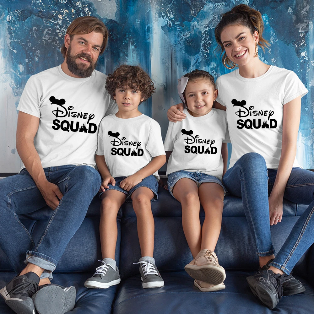 Disney Squad Family T-shirts Fashion Mickey Element Father Mother and Kids Vacation Matching Clothes Baby Girl Boy T Shirt Tops
Disney Squad Family T-shirts Fashion Mickey Element Father Mother and Kids Vacation Matching Clothes Baby Girl Boy T Shirt Tops
