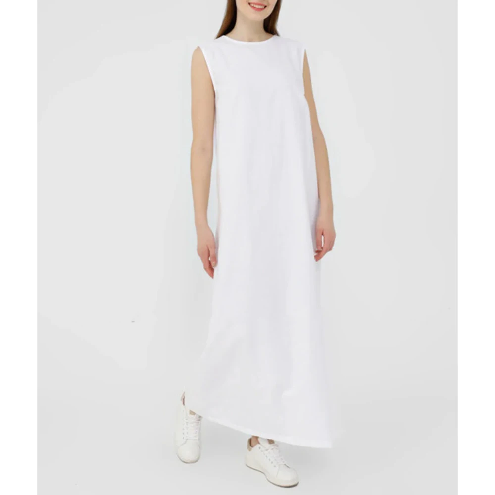 Summer Casual Abaya Muslim Long Dress For Women White Plain O-collar Sleeveless Vest Maxi Dresses Casual African Clothing 2022
Summer Casual Abaya Muslim Long Dress For Women White Plain O-collar Sleeveless Vest Maxi Dresses Casual African Clothing 2022