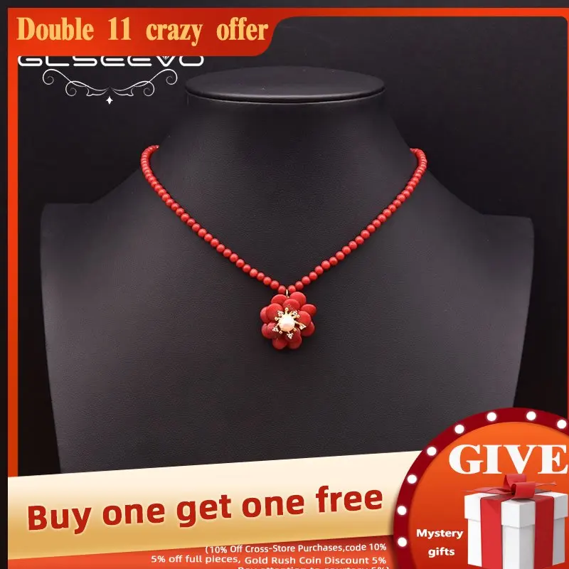 GLSEEVO Natural Freshwater Pearl Necklace Female Coral Necklace Necklace Party Birthday Gift Pendant Style Simple Jewelry GN0278
GLSEEVO Natural Freshwater Pearl Necklace Female Coral Necklace Necklace Party Birthday Gift Pendant Style Simple Jewelry GN0278