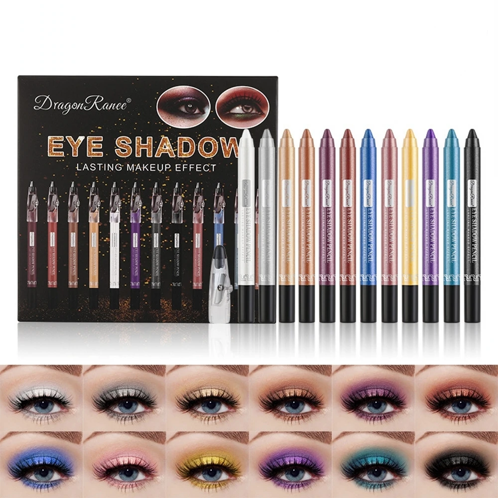 12Pcs/Box Professional Eyeshadow Pen Eyeshadow Stick Eyeshadow Set Lying Silkworm Pen Pearl Light Belt Sharpener Foaming Pen
12Pcs/Box Professional Eyeshadow Pen Eyeshadow Stick Eyeshadow Set Lying Silkworm Pen Pearl Light Belt Sharpener Foaming Pen