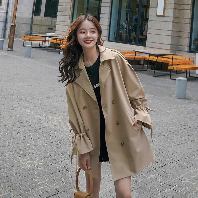 Fashion new brand women trench coat long double-breasted belt blue khaki lady clothes autumn spring outerwear oversize quality
Fashion new brand women trench coat long double-breasted belt blue khaki lady clothes autumn spring outerwear oversize quality