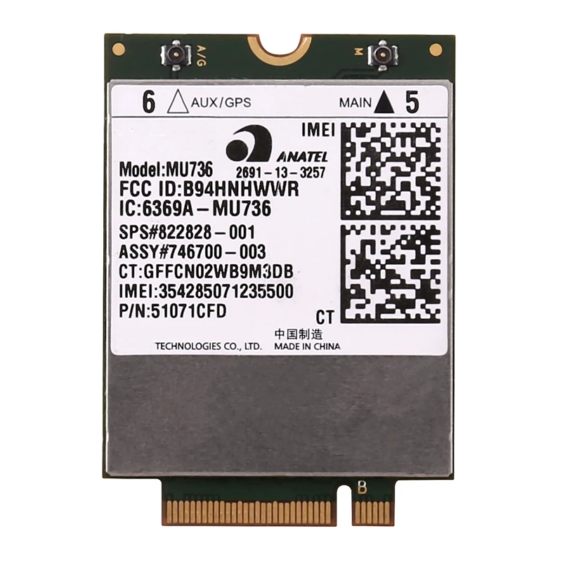 Wi-Fi-карта MU736, модуль для HP Probook 430, 440, 640, 645, 650, 655, G1 Zbook 17 Elitebook 850, 820 G1
Wi-Fi-карта MU736, модуль для HP Probook 430, 440, 640, 645, 650, 655, G1 Zbook 17 Elitebook 850, 820 G1