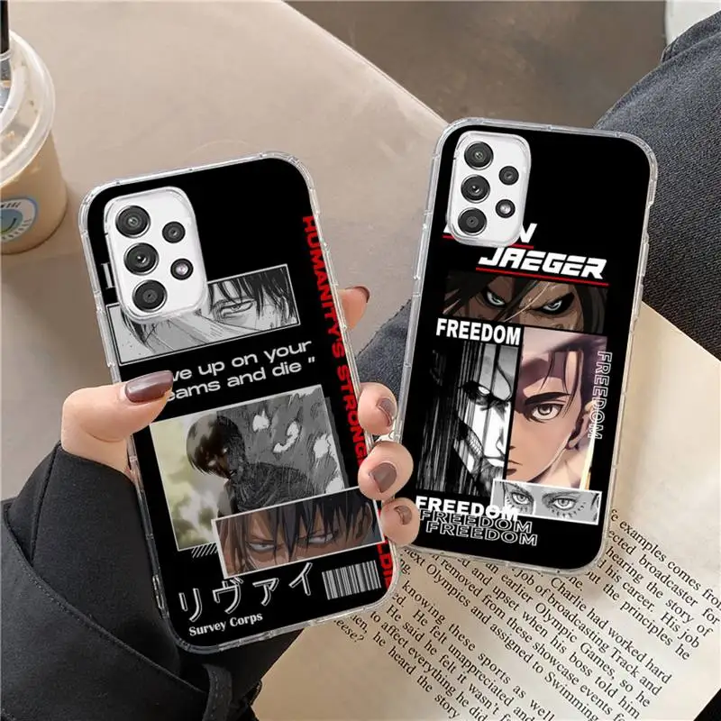 Attack on titan Phone Case For Samsung A 51 50 52 12 21s 31 40 70 71 note S 20 10 21 ultra plus fe clear coque shell
Attack on titan Phone Case For Samsung A 51 50 52 12 21s 31 40 70 71 note S 20 10 21 ultra plus fe clear coque shell