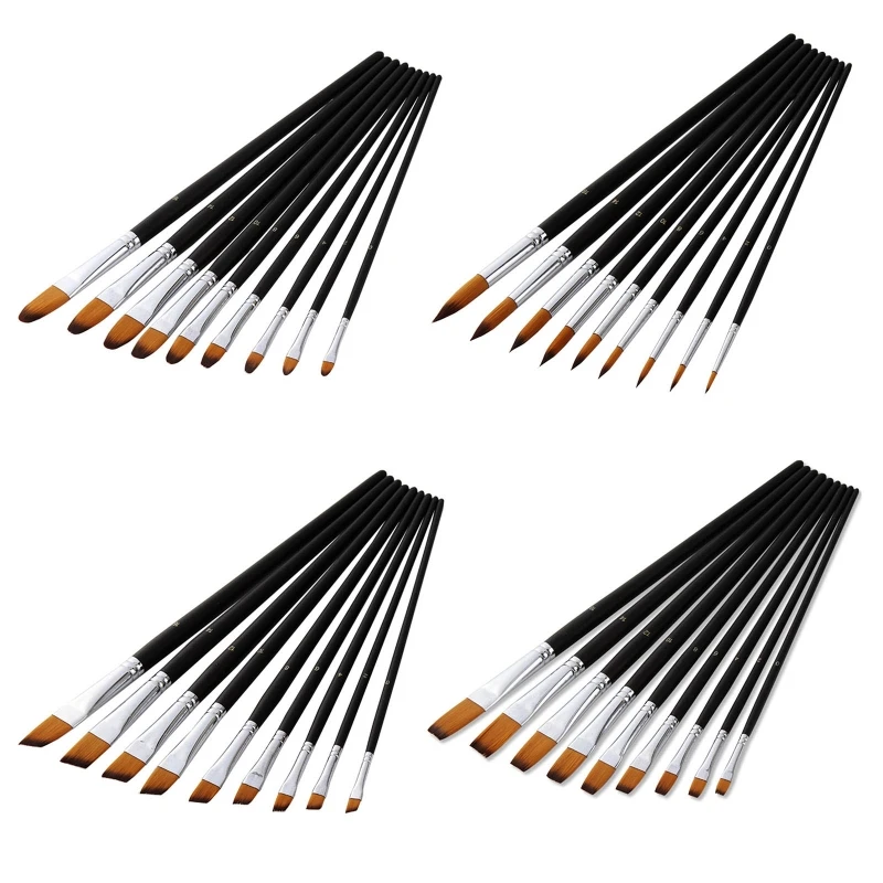 9 Pack Nylon Hair Art Paint Brushes Different Sizes Tips for Acrylic Oil Watercolor Face Rock Painting Art Students Gift
9 Pack Nylon Hair Art Paint Brushes Different Sizes Tips for Acrylic Oil Watercolor Face Rock Painting Art Students Gift