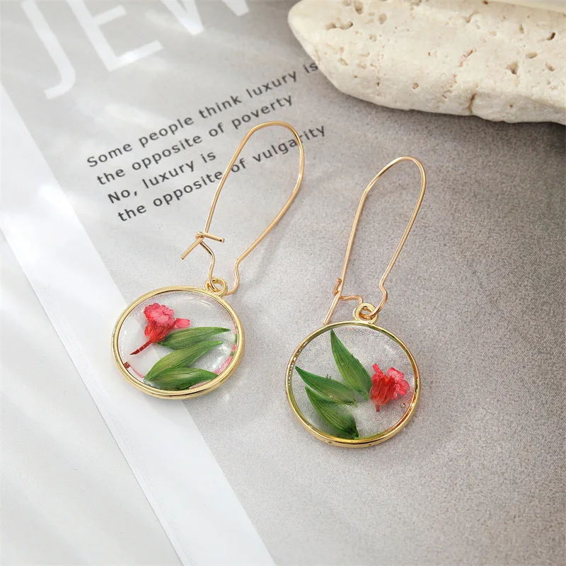 Unique Natural Dried Flower Earrings Dry Floral Women Long Dangel Earrings Pressed Immortal Flower Resin Earring Trendy Jewelry
Unique Natural Dried Flower Earrings Dry Floral Women Long Dangel Earrings Pressed Immortal Flower Resin Earring Trendy Jewelry