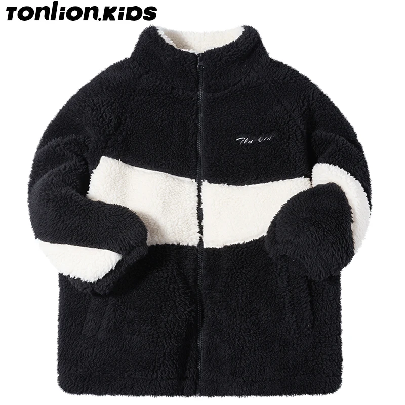 TON LION KIDS Boys Winter Coat, Warm Coat, High Collar Black and White Stitching Fashion Plush Coat, Boys' Clothing
TON LION KIDS Boys Winter Coat, Warm Coat, High Collar Black and White Stitching Fashion Plush Coat, Boys' Clothing