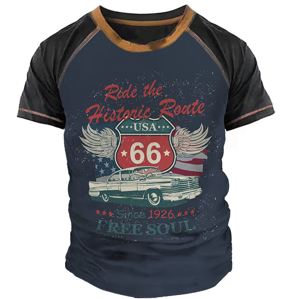 Vintage T-Shirt For Men 3d 66 Route Print Short Sleeve Tops Street 2023 Fashion Loose T-Shirts Oversized Tee Shirt Men Clothing
Vintage T-Shirt For Men 3d 66 Route Print Short Sleeve Tops Street 2023 Fashion Loose T-Shirts Oversized Tee Shirt Men Clothing