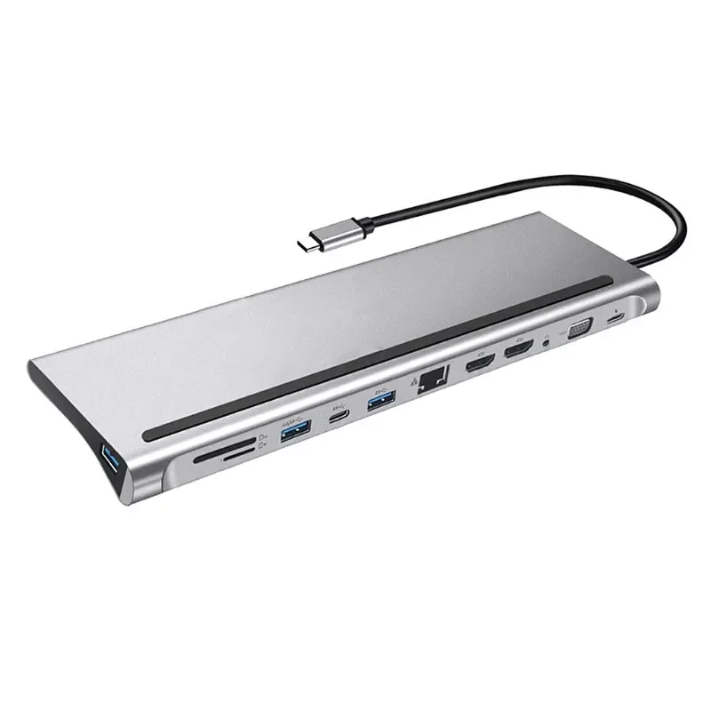 USB C HUB To HDMI 12 In1 VGA RJ45 Gigabit Ethernet Power Adapter Dock PD Charger
USB C HUB To HDMI 12 In1 VGA RJ45 Gigabit Ethernet Power Adapter Dock PD Charger