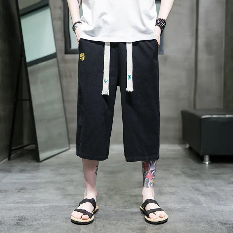 Men's Calf-Length Pants Cotton and Linen Summer Fashion Solid Color Loose Shorts Men's Casual Lace-up Mid-Waist Straight Shorts
Men's Calf-Length Pants Cotton and Linen Summer Fashion Solid Color Loose Shorts Men's Casual Lace-up Mid-Waist Straight Shorts