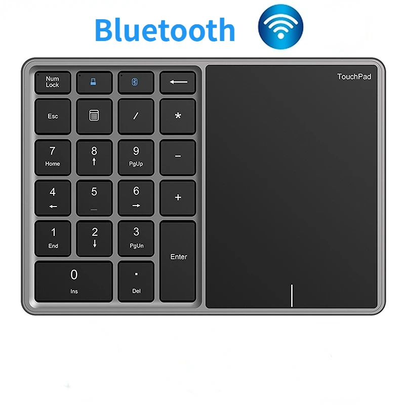 Wireless 2.4G Touchpad Bluetooth Keypad with Numeric Keyboard Numer Pad Rechargable For Windows Android IOS Laptop Tablet
Wireless 2.4G Touchpad Bluetooth Keypad with Numeric Keyboard Numer Pad Rechargable For Windows Android IOS Laptop Tablet