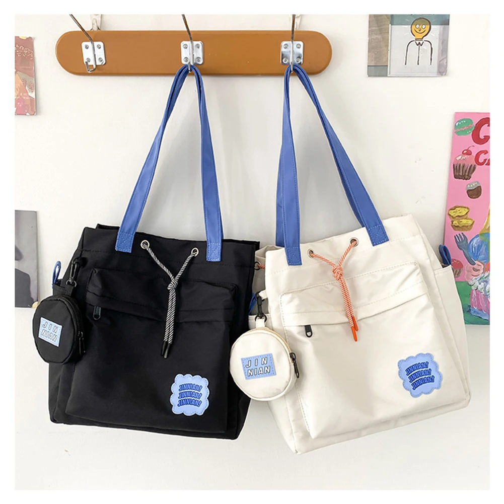 Canvas Handbags Japanese School Shoulder Harajuku Solid Color Leisure Large Capacity Messenger Male Female Tote Bag Women's Bags
Canvas Handbags Japanese School Shoulder Harajuku Solid Color Leisure Large Capacity Messenger Male Female Tote Bag Women's Bags