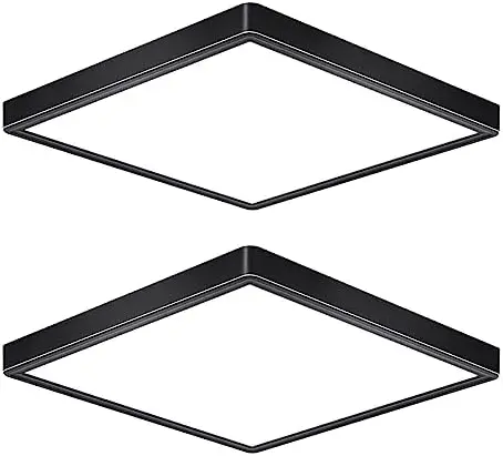 

12 Inch 24W Flush Mount Square LED Ceiling Light, 3000K/4000K/6000K Adjustable Flush Mount Light Fixture, 2800LM Bright Flat Cei