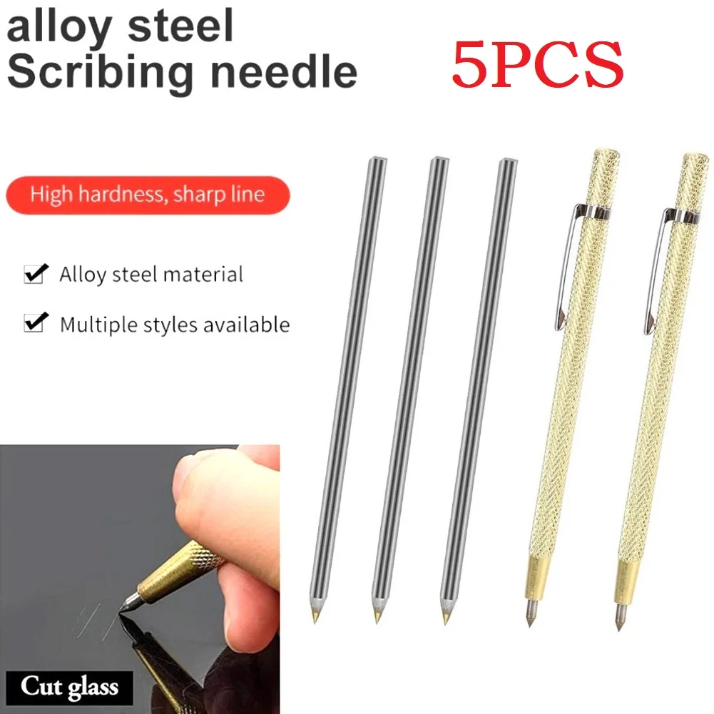 5pcs Diamond Glass Tile Cutter Carbide Scriber Metal Marker Wood Cutting Marker Pen Hard Metal Lettering Pen Construction Tools
5pcs Diamond Glass Tile Cutter Carbide Scriber Metal Marker Wood Cutting Marker Pen Hard Metal Lettering Pen Construction Tools
