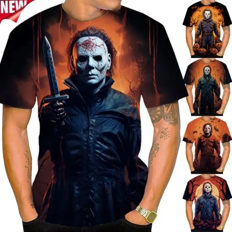 Halloween Michael Myers 3D Printed T-Shirts Fashion Mens Womens Halloween Movie Cool T-Shirts Cosplay Men's Clothing Tee
Halloween Michael Myers 3D Printed T-Shirts Fashion Mens Womens Halloween Movie Cool T-Shirts Cosplay Men's Clothing Tee