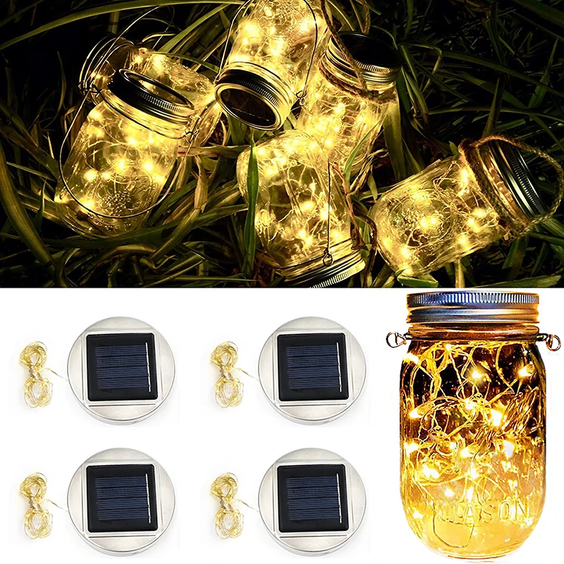 30 LEDs Fairy Light Solar For Glass Jar Lid Insert Color Changing Garden Decor party Decoration Outdoor Wedding Decor
30 LEDs Fairy Light Solar For Glass Jar Lid Insert Color Changing Garden Decor party Decoration Outdoor Wedding Decor