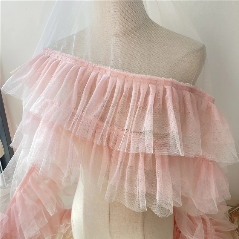 1M Gradient Color Powder&White Puffy Pleated Ribbon 25cm Mesh Skirt Lace Fabric Clothing Wedding Dresses Sewing Accessories L69
1M Gradient Color Powder&White Puffy Pleated Ribbon 25cm Mesh Skirt Lace Fabric Clothing Wedding Dresses Sewing Accessories L69