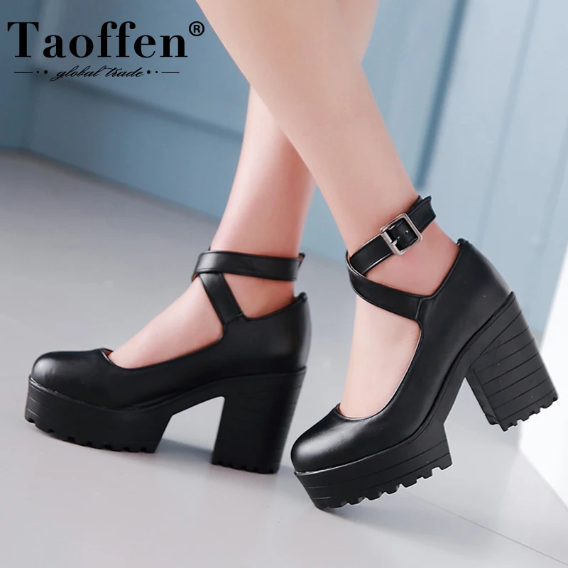 Taoffen 2022 New Summer Pumps For Women Chunky High Heels Platform Buckle Ins Fashion Outdoor Female Footwear Size 34-43
Taoffen 2022 New Summer Pumps For Women Chunky High Heels Platform Buckle Ins Fashion Outdoor Female Footwear Size 34-43