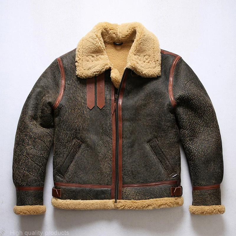 Fast Shipping,Men's Horsehide Top Quality Air Force Flight B3 Fur Collar Genuine Leather Jacket Warm Luxury Brand Coat
Fast Shipping,Men's Horsehide Top Quality Air Force Flight B3 Fur Collar Genuine Leather Jacket Warm Luxury Brand Coat