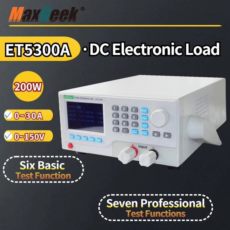 Электронная нагрузка Maxgeek ET5300A, 200 Вт, 150 в, 30 А постоянного тока, программируемая нагрузка, используемая в испытаниях на зарядное устройство и...
Электронная нагрузка Maxgeek ET5300A, 200 Вт, 150 в, 30 А постоянного тока, программируемая нагрузка, используемая в испытаниях на зарядное устройство и...