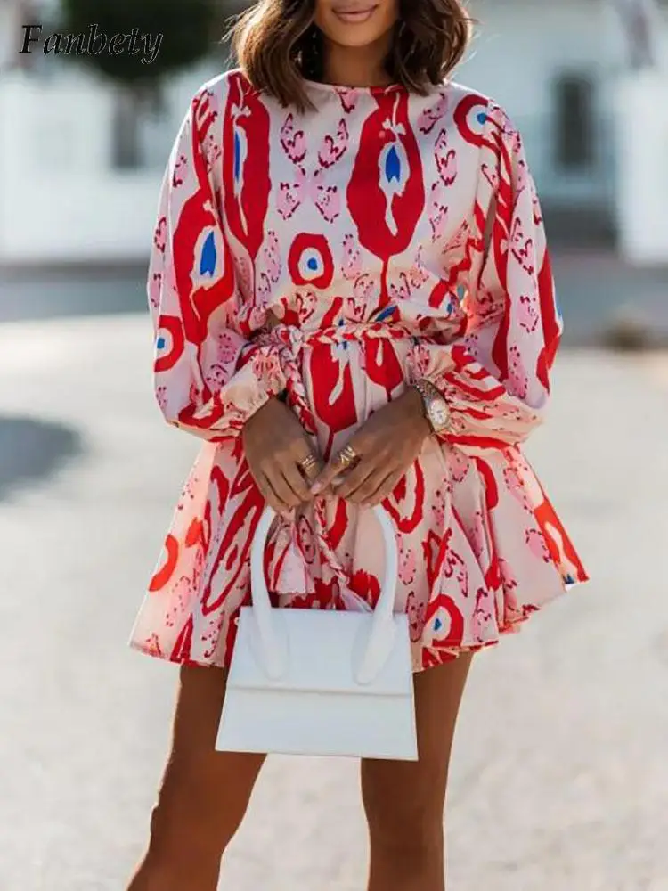 Женское мини-платье с поясом, Элегантное повседневное праздвечерние чное Платье с принтом, круглым вырезом и поясом, весна-лето 2022
Женское мини-платье с поясом, Элегантное повседневное праздвечерние чное Платье с принтом, круглым вырезом и поясом, весна-лето 2022