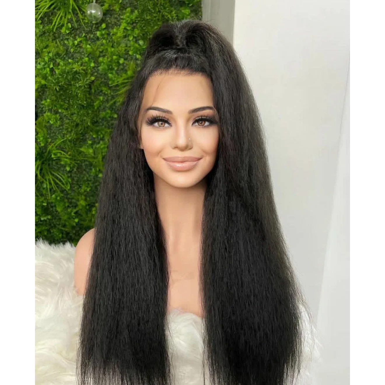 26Inch 180%Density Long Yaki Straight Synthetic Lace Front Wig For Women With Baby Hair Heat Resistant Fiber Hair Daily Wear Wig
26Inch 180%Density Long Yaki Straight Synthetic Lace Front Wig For Women With Baby Hair Heat Resistant Fiber Hair Daily Wear Wig