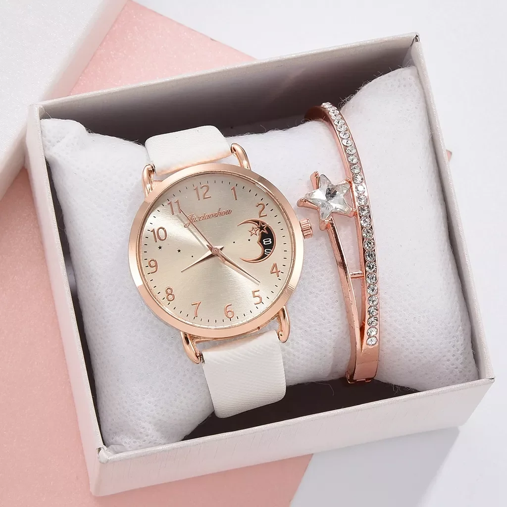 Women Watch Moon Numbers Dial Bracelet Watches Set Ladies Leather Band Quartz Wristwatch Women Female Clock Relogio Mujer Hot
Women Watch Moon Numbers Dial Bracelet Watches Set Ladies Leather Band Quartz Wristwatch Women Female Clock Relogio Mujer Hot