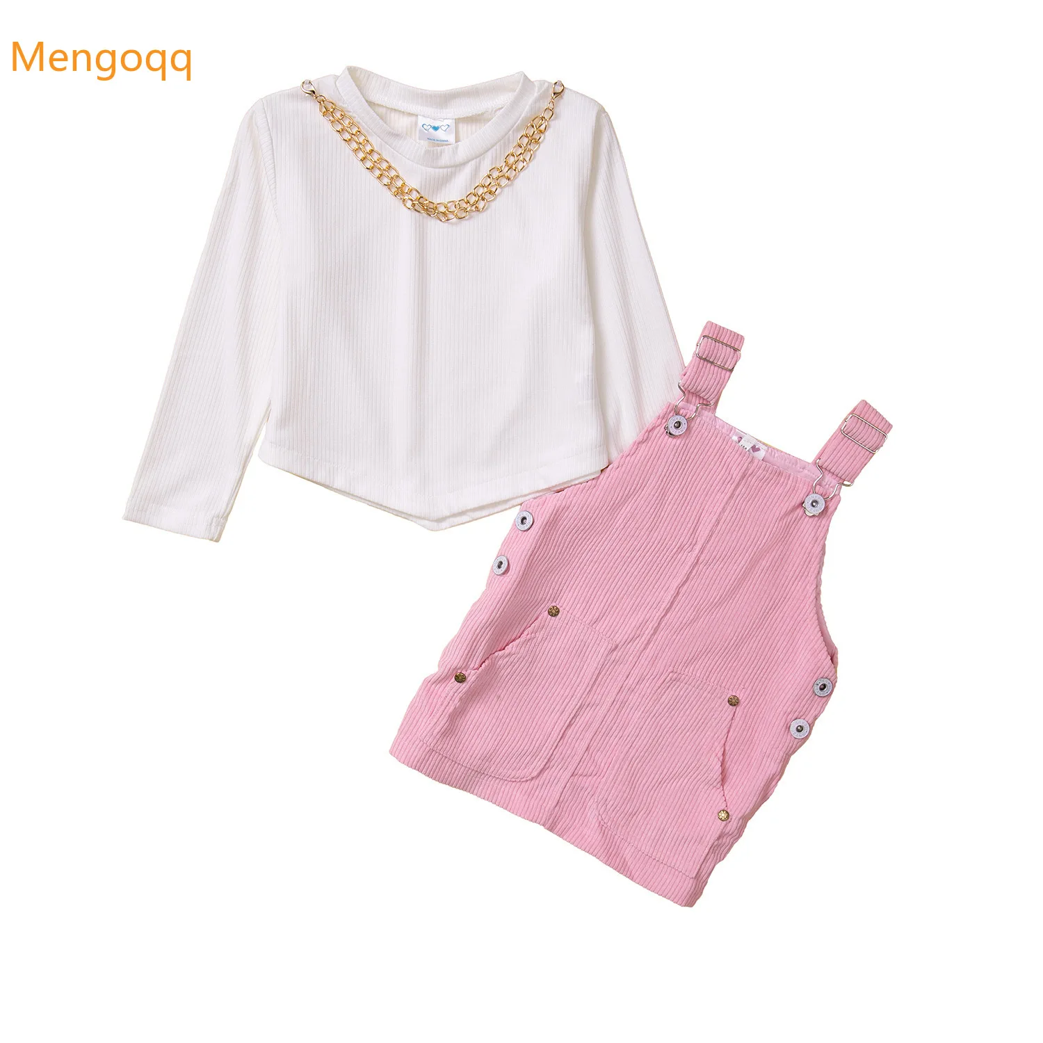 Pretty Princess Autumn Full Sleeve Top Blouses Chain Solid Strap Dress Kids Baby Children Girls Clothing Set 2pcs 9M-5Y
Pretty Princess Autumn Full Sleeve Top Blouses Chain Solid Strap Dress Kids Baby Children Girls Clothing Set 2pcs 9M-5Y