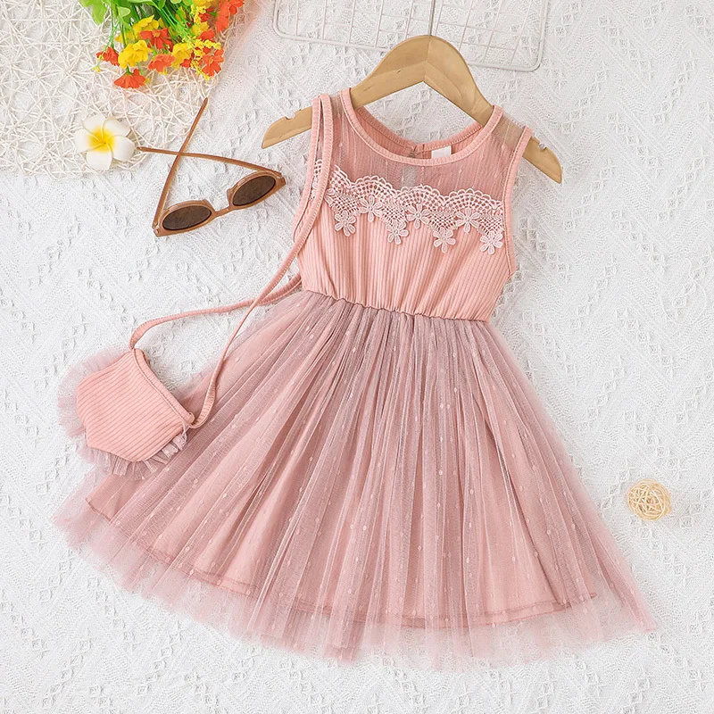 Summer 2022 New Arrivals Girls Sleeveless O Neck Lace Pink Roupa Infantil Menina Cute Party Dress Custume 18M-6T
Summer 2022 New Arrivals Girls Sleeveless O Neck Lace Pink Roupa Infantil Menina Cute Party Dress Custume 18M-6T