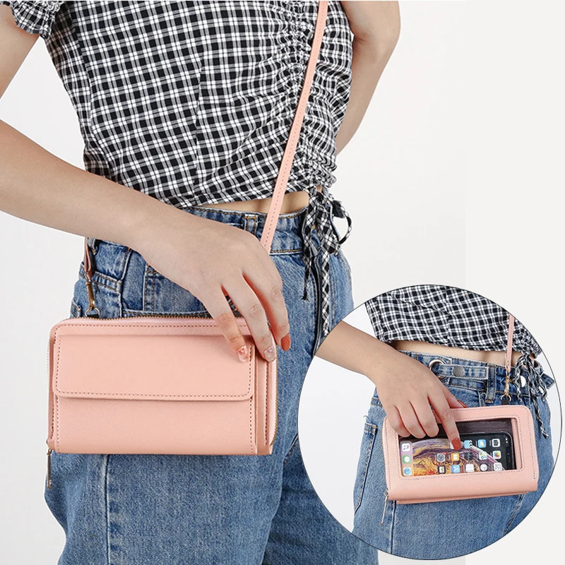 New Touch Screen Phone Women's Bag PU Leather Crossbody Shoulder Strap Purses Handbag for Women Long Wallet transversal feminina
New Touch Screen Phone Women's Bag PU Leather Crossbody Shoulder Strap Purses Handbag for Women Long Wallet transversal feminina