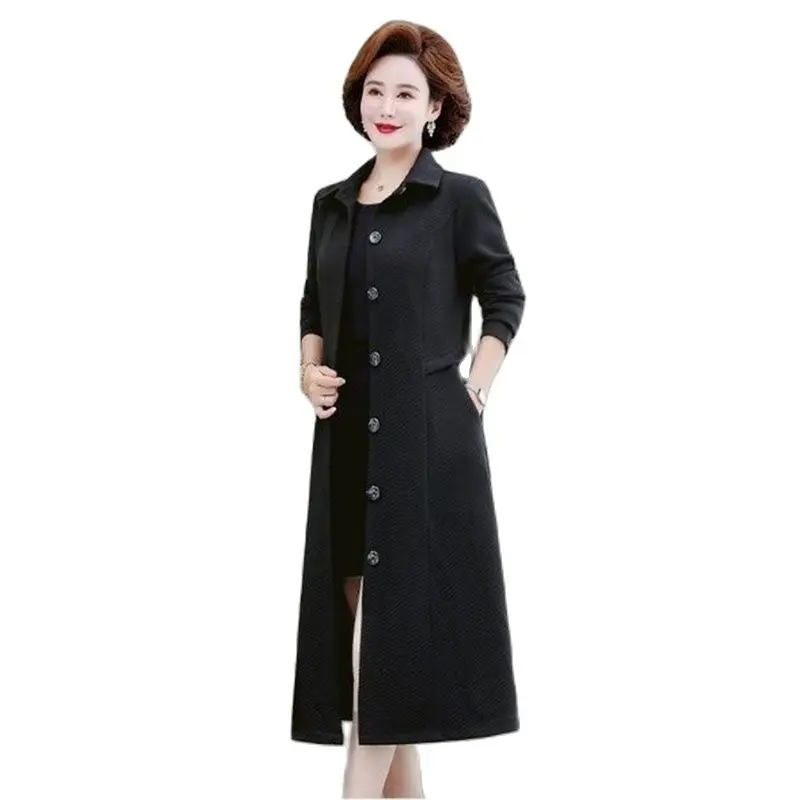 2023 New Fashion Mom Long Temperament Windbreaker Middle-Aged And Elderly Women's Spring And Autumn Solid Color Coat Tide 5XL
2023 New Fashion Mom Long Temperament Windbreaker Middle-Aged And Elderly Women's Spring And Autumn Solid Color Coat Tide 5XL