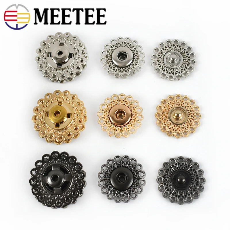 10Pcs 21/25mm Hollow Metal Flower Buttons Invisible Snap Garment Decorative Press Studs DIY Coat Jacket Craft Sewing Accessories
10Pcs 21/25mm Hollow Metal Flower Buttons Invisible Snap Garment Decorative Press Studs DIY Coat Jacket Craft Sewing Accessories
