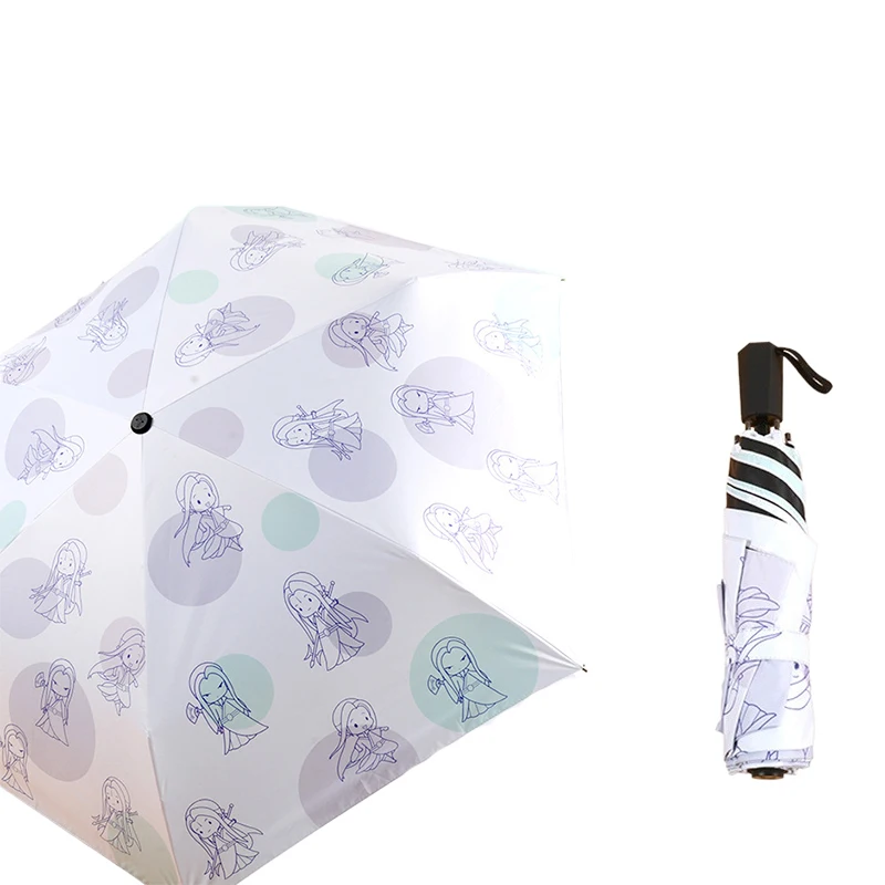 Fresh Anime Three Fold Sunny Umbrella Sunscreen Anti-ultraviolet Sun and Rain Dual-use Umbrella
Fresh Anime Three Fold Sunny Umbrella Sunscreen Anti-ultraviolet Sun and Rain Dual-use Umbrella