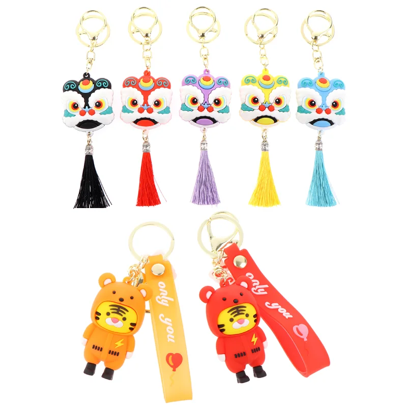 Cartoon Lion Dance Head Keychain Cartoon Tiger Keychain Car Key Chain Creative Chinese Style Couple Bag Pendant Small Gift Doll
Cartoon Lion Dance Head Keychain Cartoon Tiger Keychain Car Key Chain Creative Chinese Style Couple Bag Pendant Small Gift Doll