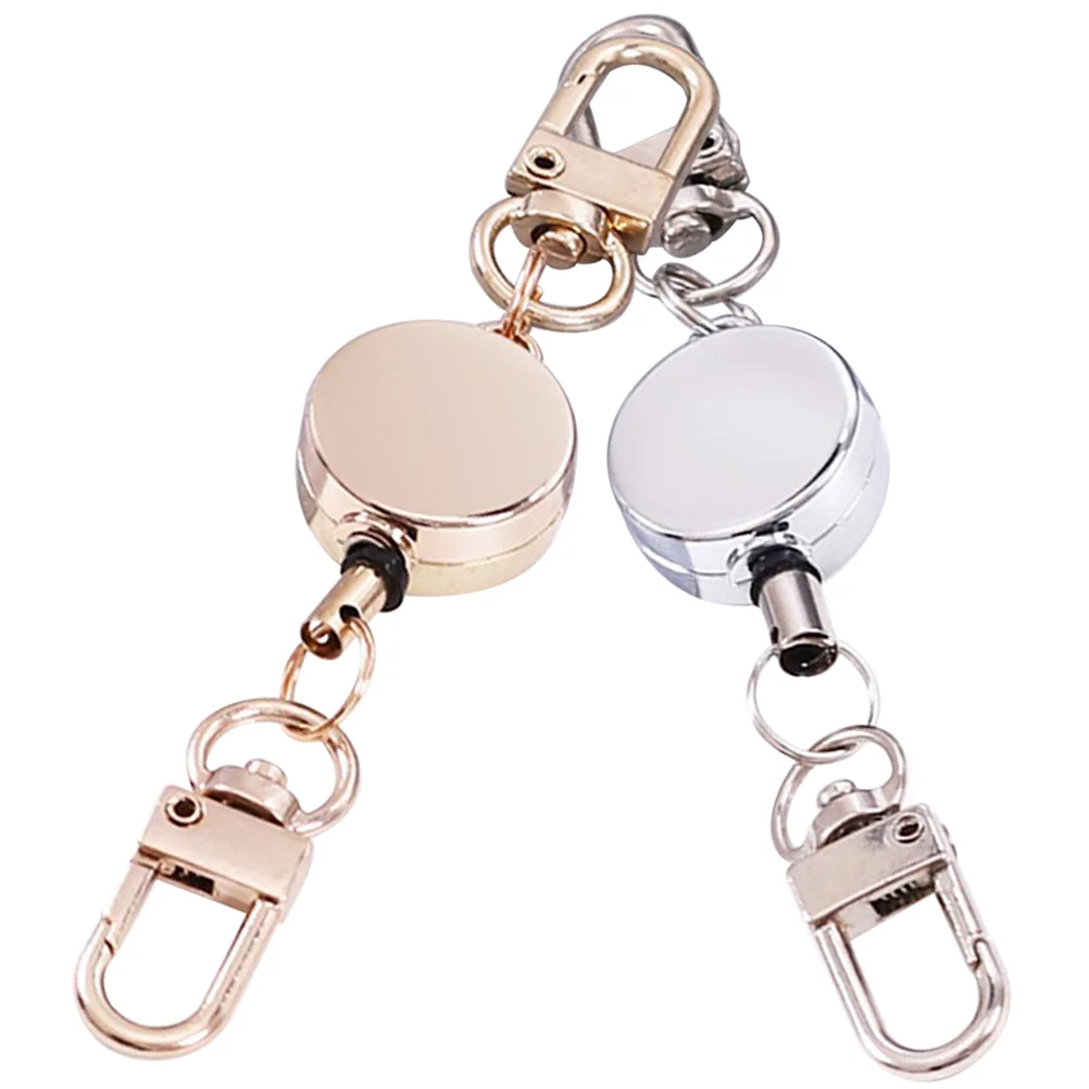 2 Pcs Easy-to-pull Key Ring Keys Chains Retractable Wrist Keychains Small Alloy Badge Holder
2 Pcs Easy-to-pull Key Ring Keys Chains Retractable Wrist Keychains Small Alloy Badge Holder