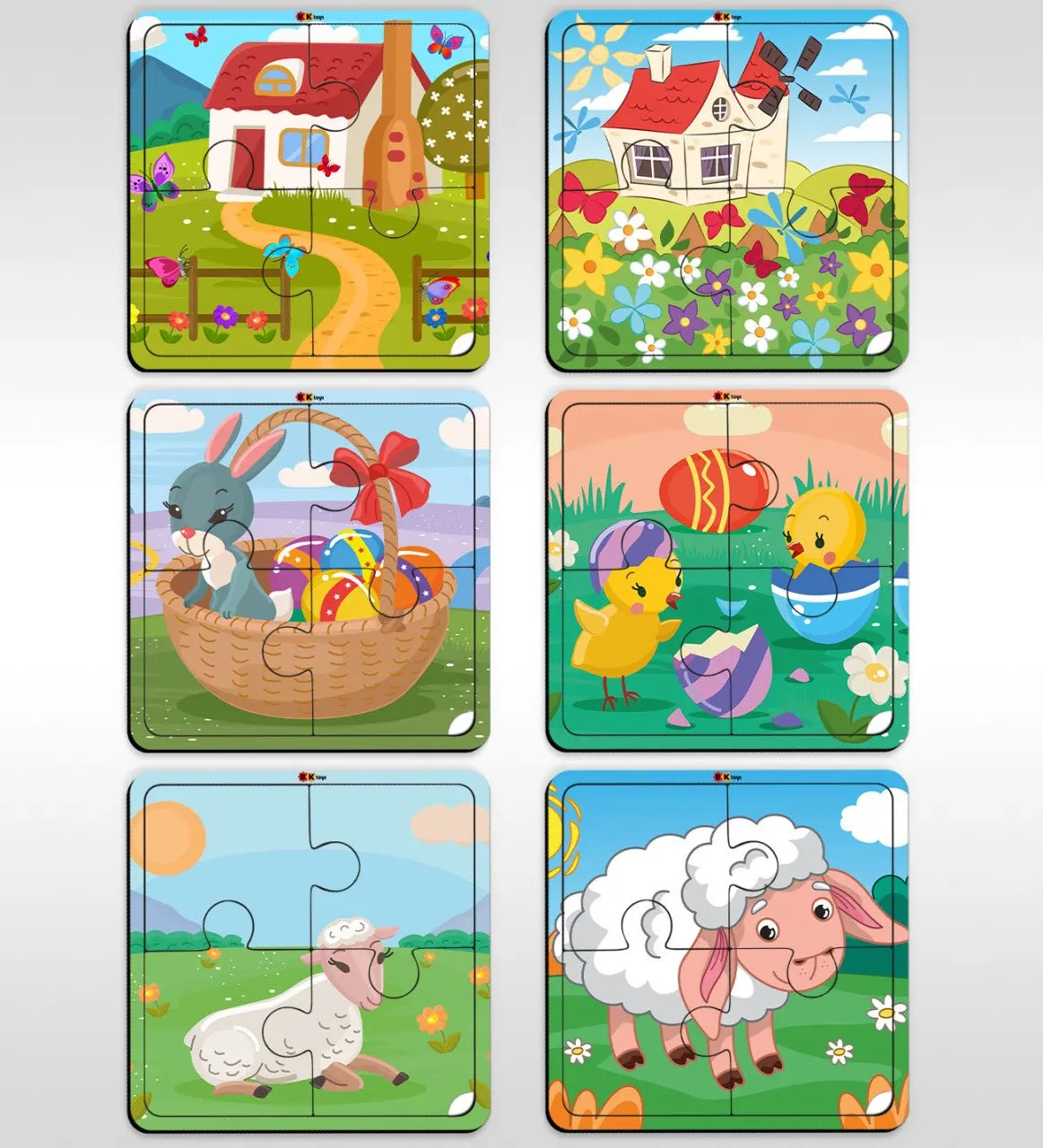 BK Toys Children Educational-Tutorial For Wood 4 Piece Jigsaw Puzzle (6 Pcs)-Model 9
BK Toys Children Educational-Tutorial For Wood 4 Piece Jigsaw Puzzle (6 Pcs)-Model 9