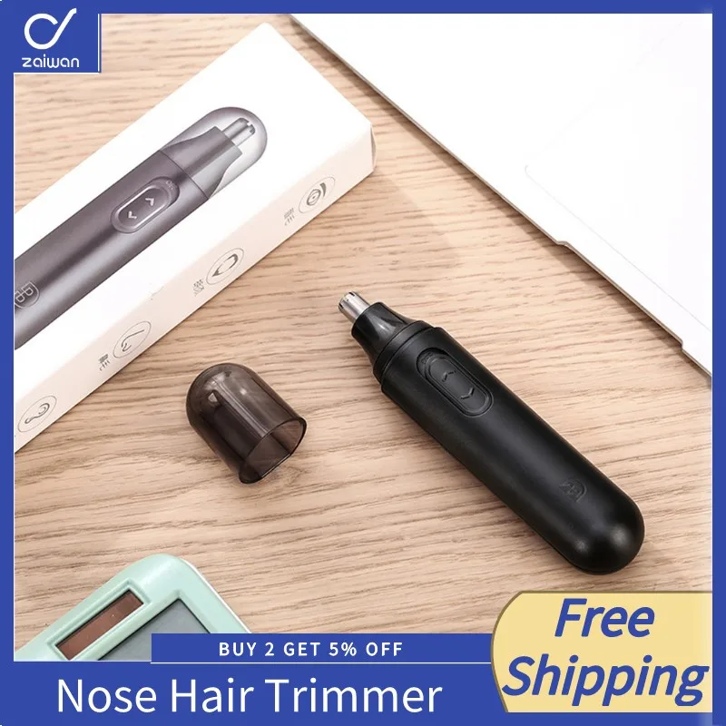 

Триммер для волос в носу Электрический триммер для волос в носу для мужчин эпилятор для бровей Бритва для ушей портативная Бритва для удале...