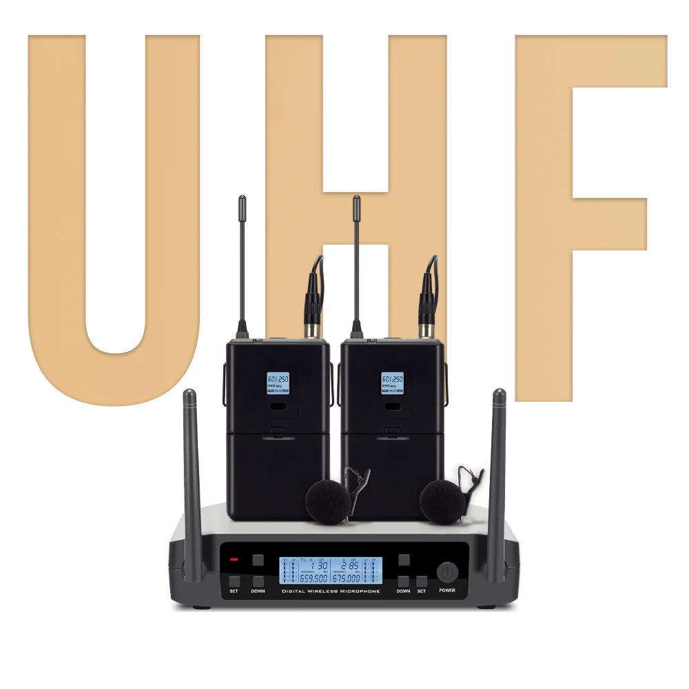 SENWOSI Wireless Microphone System UHF 2 Channel Lavalier Bodypacks Lapel Mic Headsets for Karaoke System Church SpeakingGLXD
SENWOSI Wireless Microphone System UHF 2 Channel Lavalier Bodypacks Lapel Mic Headsets for Karaoke System Church SpeakingGLXD