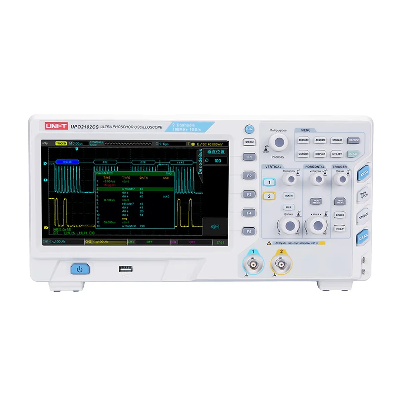 UNI-T UPO2102CS real-time sampling waveform recording china oscilloscope digital phosphor multimeter oscilloscope
UNI-T UPO2102CS real-time sampling waveform recording china oscilloscope digital phosphor multimeter oscilloscope