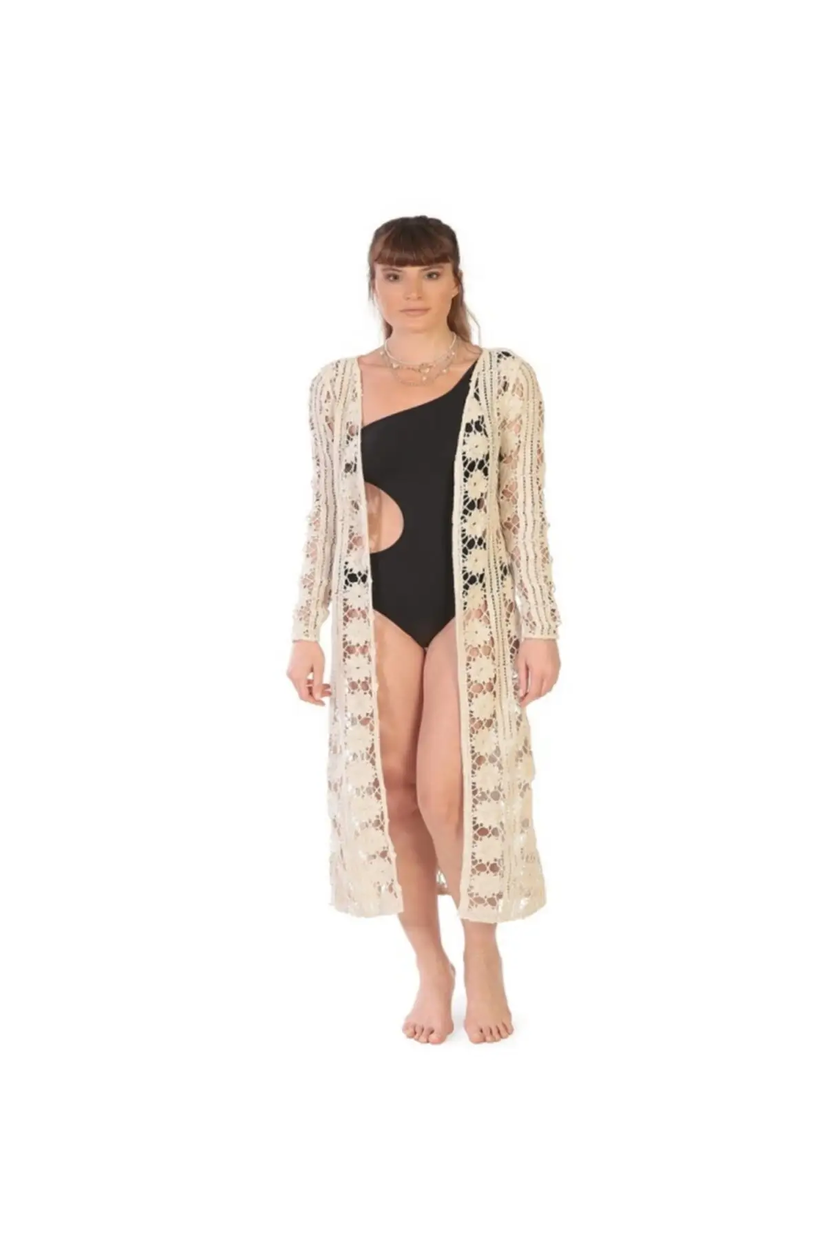 Women's Pareo Special Hand Knitted Cream Kimono Swimwear Cover Dress Sexy Tunic Suit Beachwear Female Beach Bikini Cover
Women's Pareo Special Hand Knitted Cream Kimono Swimwear Cover Dress Sexy Tunic Suit Beachwear Female Beach Bikini Cover