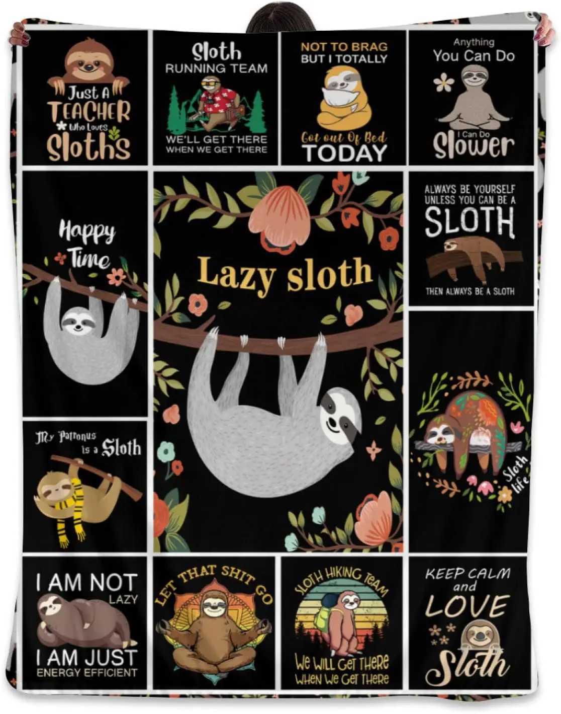Cute Sloth Blanket Throw Blanket Cozy Soft Flannel Blanket for Teens Adults Sloths Lovers Gifts for Couch Sofa Bed 60 x
Cute Sloth Blanket Throw Blanket Cozy Soft Flannel Blanket for Teens Adults Sloths Lovers Gifts for Couch Sofa Bed 60 x