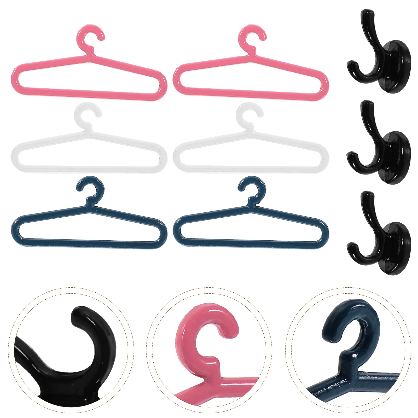 1 Set of Miniature Hangers Clothes Hangers on Hooks Model Dress Outfit Holders Miniature
1 Set of Miniature Hangers Clothes Hangers on Hooks Model Dress Outfit Holders Miniature