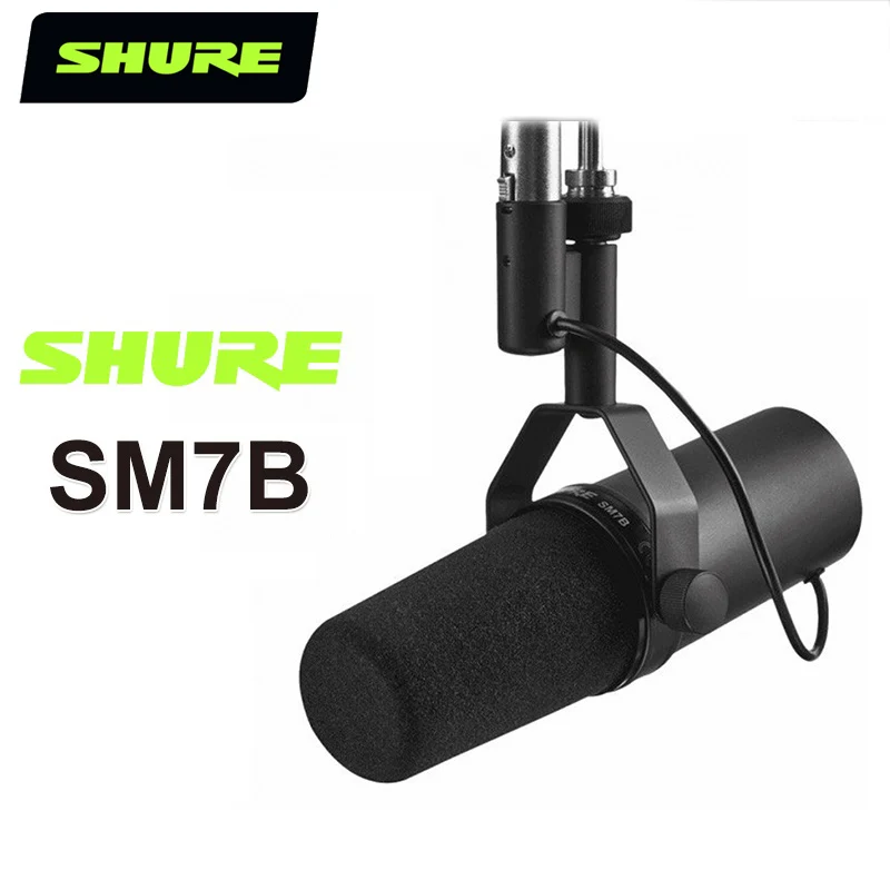 

SHURE Mic Sm7B Cardioid Dynamic Microphone Studio Selectable Frequency Response Microphone for Live Stage Recording Podcasting