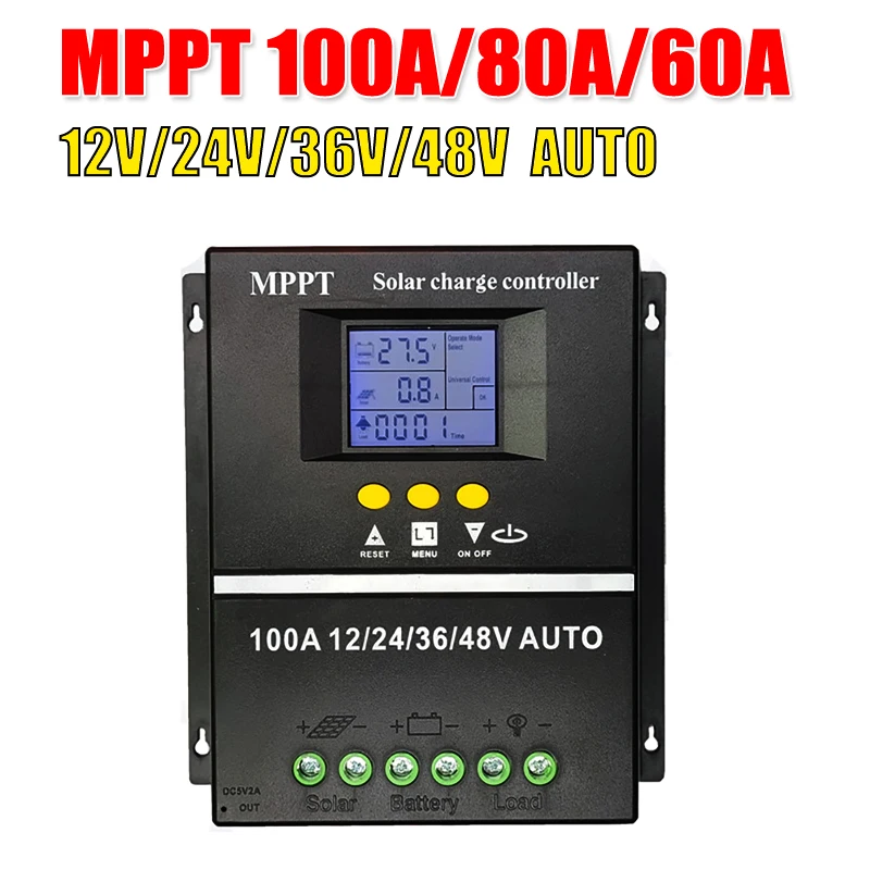 12V/24V/36V/48V Auto MPPT Solar Charge Controller 60A/80A/100A Dual USB LCD Display Solar Panel Solar Charge Regulator
12V/24V/36V/48V Auto MPPT Solar Charge Controller 60A/80A/100A Dual USB LCD Display Solar Panel Solar Charge Regulator